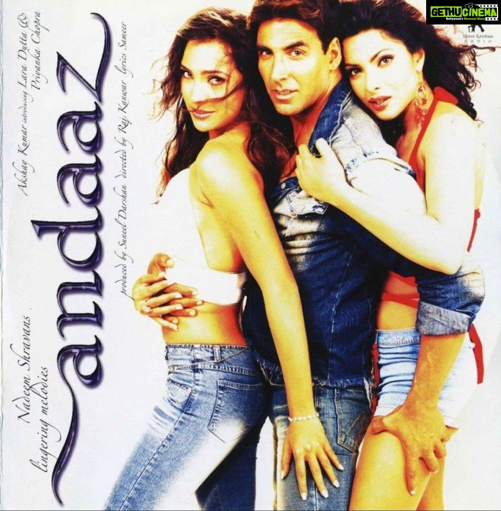Lara Dutta Instagram - And just like that…….. it’s been 20 years!!! What an incredible, exhilarating journey!!! Always grateful! 🙏🙏. First of all to the audience and fans! ♥️. To @suneeldarshan for offering me my first film and being the wonderful, cultured, caring person he is. My dearest Raj ji for being the most patient teacher My forever most handsome, most fun , always there for me, @akshaykumar For just being who he is!!! @priyankachopra we’ll always have each others backs! 🤗♥️. Ever grateful for what the Indian film industry has given me! 🙏♥️🙏. #andaaz #20years #films #cinema #indianfilmindustry #grateful #love #debut