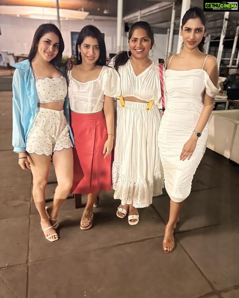 Lavanya Tripathi Instagram - “Girls just wanna have sun. Working on our tans and our resting beachface.”