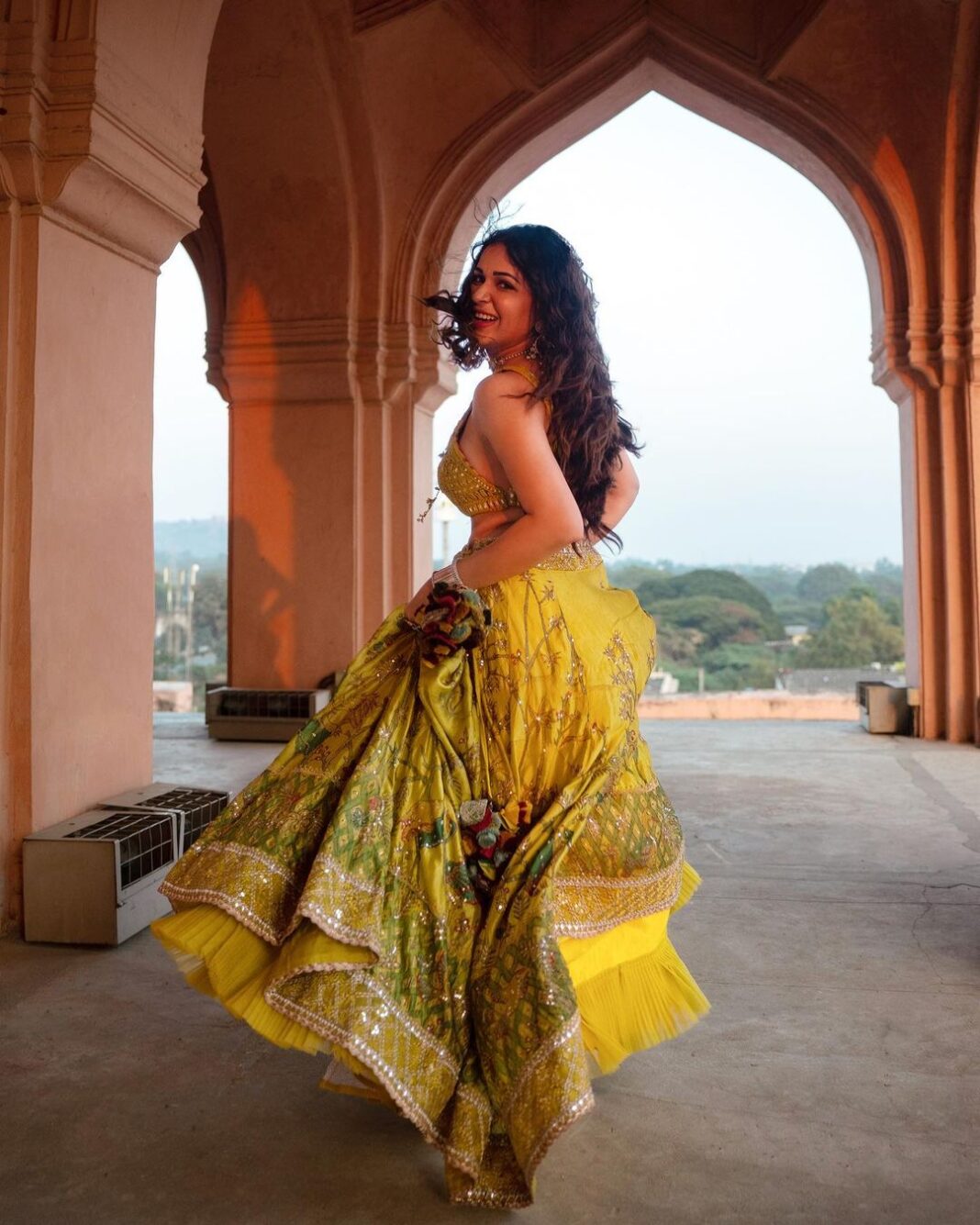 Lavanya Tripathi Instagram - Yellow illuminates my soul ⭐️ . . . . Styled by @rashmitathapa Wearing @archanajaju.in X @elevate_promotions Jewellery @sheetalzaveribyvithaldas Hair/makeup @makeuphairbyrahul Shot by @shaktismaran