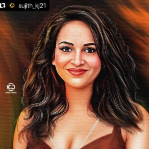 Lena Kumar Instagram - #Repost @sujith_kj21 with @use.repost
・・・
Lenaa artwork 💫

#lenamagazine  #art #instagood  #photooftheday #lenaa #actress #keralamodels #keralagram #fantasy #artwork