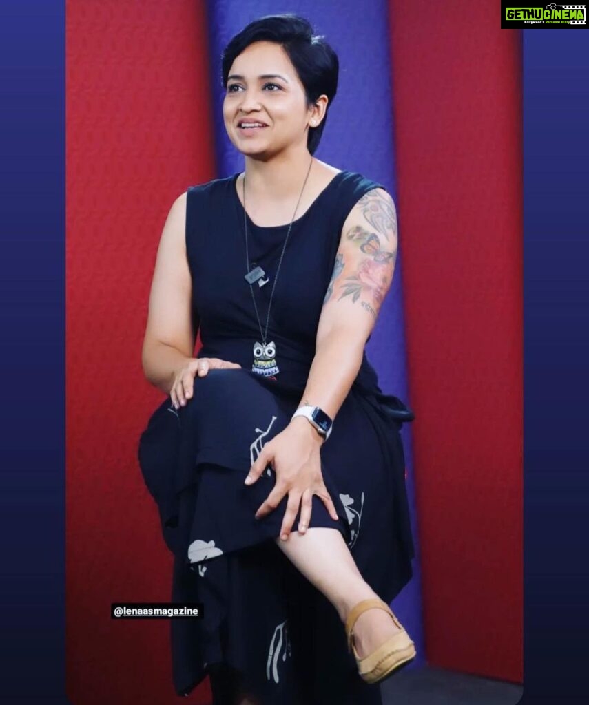 Lena Kumar Instagram - Please caption this pic 😊 #nstagram #sleevetattoo #shorthair #actress #tattoo #live #life #lenaa #lenasmagazine Kerala