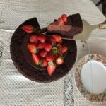 Lena Kumar Instagram – Strawberry-dark chocolate cake …. By @tinamohankumar 
#birthday #cake #celebrations #live #life #joy #love #strawberry #chocolate #❤️ pic @mohankumarthathampilly