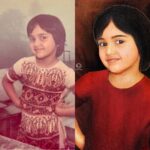 Lena Kumar Instagram - Just completed 42 revolutions around the sun !! Phew 😅 Thank you @mohankumarthathampilly (dad) for making me stand on the other side of the terrace parapet to take this pic 😂 and thanks @sujith_kj21 for the digital version of this pic 😊 . . . #digitalart #childhoodphoto #lena #birthday #blessed #lenaa