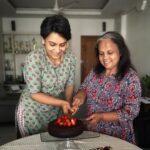 Lena Kumar Instagram – Strawberry-dark chocolate cake …. By @tinamohankumar 
#birthday #cake #celebrations #live #life #joy #love #strawberry #chocolate #❤️ pic @mohankumarthathampilly