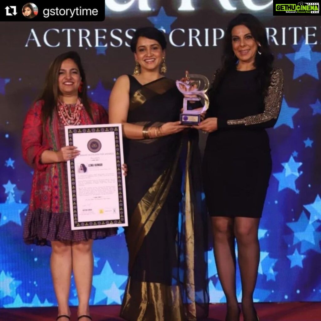 Lena Kumar Instagram - Thank you @beeja_house and @gstorytime for this beautiful experience ❤️ #Repost @gstorytime with @use.repost ・・・ And it happened! MBA Awards 2023 launched ... absolutely delighted to Kickstart 2023 with our shiny brand new Awards Platform to recognize, reward and celebrate the visionaries, change-makers, and go-getters shaping the future of our economy. From the glitz of Bollywood to Tollywood, From legends on our cricket field to F1 racing From Business Magnets to New-Age Entrepreneurs From Fashion Designers to Fashionistas From Authors (but of course!) to poets ... this is just the beginning... Thank you to all our Beeja House Authors to help make this a very special night. Shout-out to Team Beeja for the sleepless nights! And a very special thanks to the stars ✨ that helped the stage shine bright 🔆 (no it wasn't just the crazy lights 🚥 that made it so beautiful!) @poojabediofficial @tehseenpoonawalla @monickavadera missed you 💛 see you soon @lenaasmagazine @atul_wassan niharika.yadav @gauriandnainika #neeshasingh @rashmichhabra23 @kanizrabbii @justbillibyrashmichhabra @poojakaif @sheraton_newdelhi Delhi, India