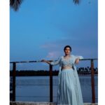Leona Lishoy Instagram - Sky so blue 💙 Picture credits- Jamesh Kottakkal @jameshshow publication :@star&style Makeup :@vijeshmakeovers Outfits: @stylebyirinealby @elzas_couture Location : @bluesereneresorts guruvayoor image correction: @shuhaib_.ls. #celebritychat #fashionphotography #jameshshow #behindthescenes #fbmemories #instadailyphoto #leonalishoy #manoramaweekly