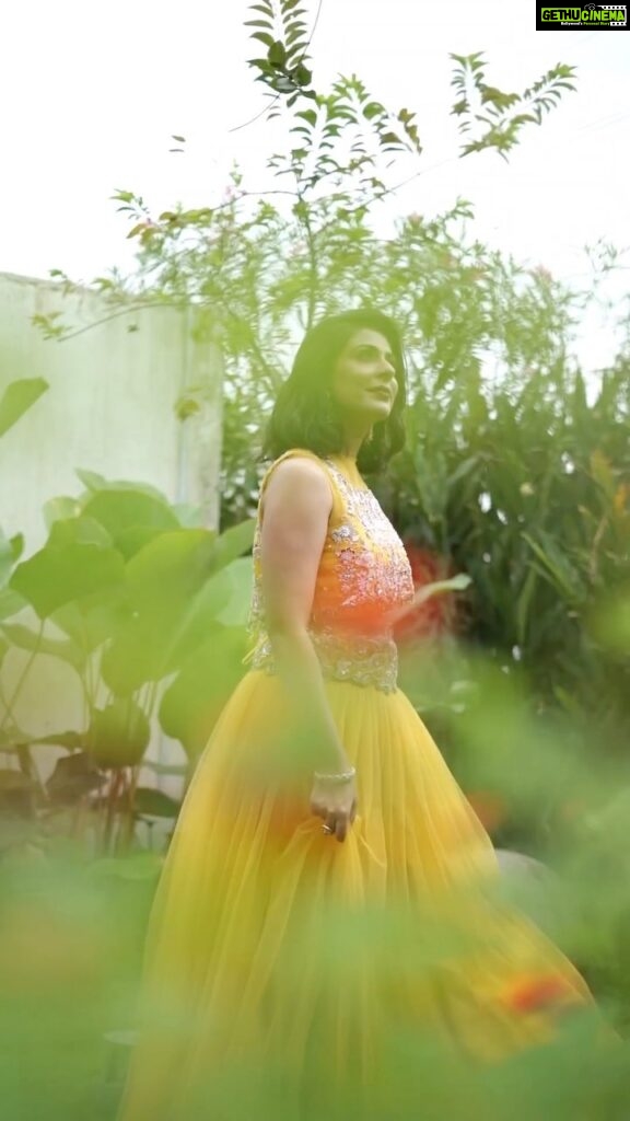 Leona Lishoy Instagram - Wearing Kahani’s newest bridal lehenga from the latest collection NOOR. This eye catchy canary yellow lehenga is highlighted with cutwork waist band and paired with a strapless bustier and hand embroidered sleeveless shrug. The beautiful detailing in the luxurious floral motif designs on the shrug/crop top and the pleated skirt make this a perfect bridal attire for a contemporary bride. Video - @nostalgiaevents.in Costume - @kahani_stories_in_thread MUAH - @merins_remyamerin Jewellery- @meralda.jewels Location - @portmuziriskochi For enquiries, please Call or WhatsApp us on +918138008077 #kahani #storytellers #storiesinthread #clothingbrand #indianclothing #ethnic #indowestern #dresses #embroidery #besfestiveready #aditiravi #leonalishoy #noor #newcollection #bridesofindia #kahanibrides #wedding #weddingpret #winter #instagood #reels #reelsinstagram #reelitfeelit