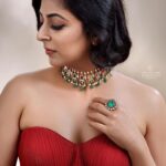 Leona Lishoy Instagram - When in doubt, wear red! Photography: @avinashchoochiphotography Concept & styling: @rashmimuraleedharan Jewellery: @lakshmijewellery916 Costume: @paris.pret Hair&makeup: @femy_antony__ Retouch: @suveeshgraphiccyanide