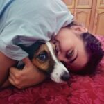 Leona Lishoy Instagram - Favourite Paapu squeeze 🐶🥺 #home