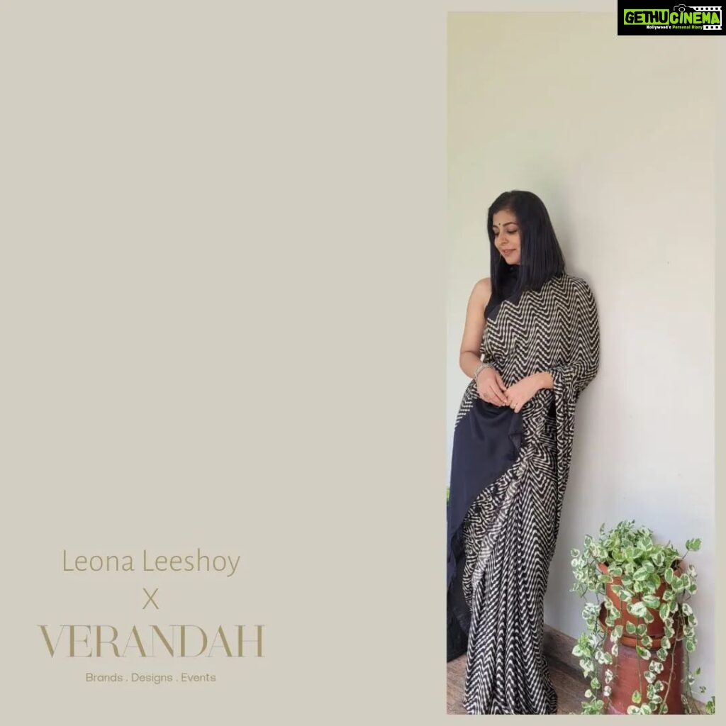 Leona Lishoy Instagram - Another stunning piece carried elegantly by @leo_lishoy Wearing ajrakh monochrome silk saree from @forsarees and black high neck blouse from @suta_bombay Grab them from our store now !! #sarees #fashion #sareelovers #onlineshopping #sareesofinstagram #indianwear #traditional #designersarees #sareecollection #india #sareelover #sareestyle #handloomsarees #love #style #sareeaddict#shopping #offer#celebraties#love #latest #lovebytes #actressnavel #actressmollywood #likes #model #beauty Thrissur