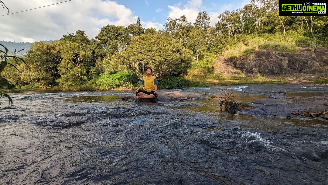 Leona Lishoy Instagram - I wish I could do this every morning- listening to the gentle sound of water,the chirping of birds 💚 and breathing fresh air.