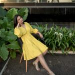 Leona Lishoy Instagram - Yellow and it’s radiance 🌝 Photography : @nostalgiaevents.in Coordination : @pin.social Styling: @drape_stories_ Mua : @makeupartist_jyotibutola Location : @brdluxe BRD LUXE
