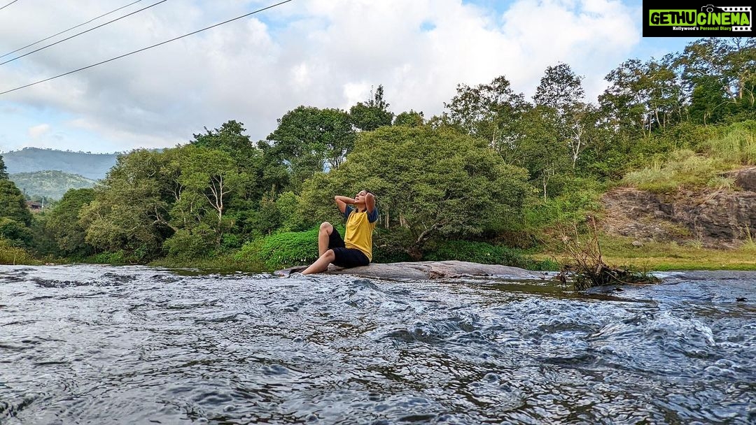 Leona Lishoy Instagram - I wish I could do this every morning- listening to the gentle sound of water,the chirping of birds 💚 and breathing fresh air.