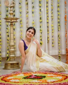 Leona Lishoy Instagram - 🌼Happy Onam🌼 . . 📸 @vyshnavphotography Edit @vishnu_thachan Hair @makeover__by__swetha