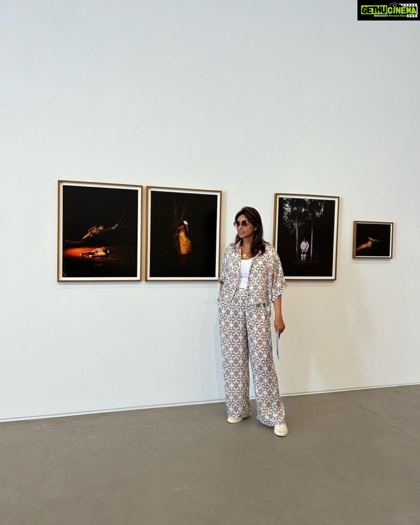 Lisa Ray Instagram - Fortunately I caught the #NotationsonTime group show @isharaartfoundation in #alserkalavenue before it wrapped. Co-curated by the prodigiously talented #sabihahmed and @sandhini.poddar, this presentation explored the philosophical and political dimensions of time through the works of 20 contemporary artists from South Asia, and proved an invitation to walk through works by artists I admire like @soumyasankarbose @dayanitasingh #shebachachi @anoliperera (who incidentally has one piece still available on @theupsidespace while the other has been sold to a prominent director) @_gauri_gill_ @___ayesha_sultana___ @azizhazara and more. I’ve been so busy building an art tech business I haven’t been able to lose myself in an exhibition in a while. The irony is not lost on me. Stolen moments sprinkled into packed schedules are as essential as that drop of sweetness on the tongue.