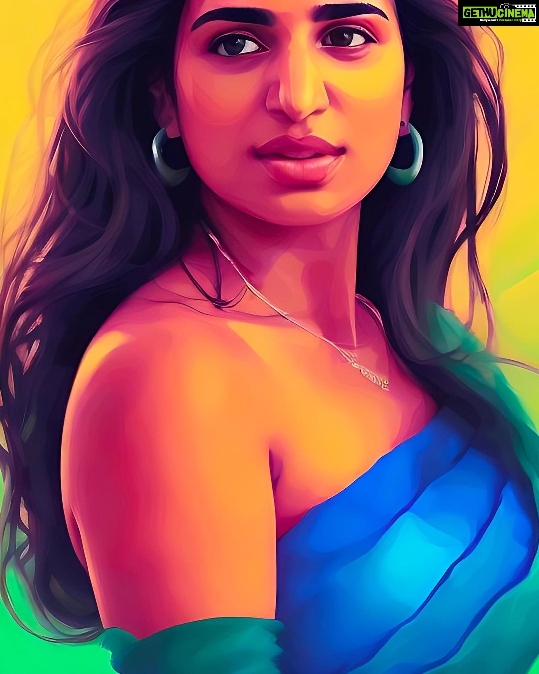 Lisha Chinnu Instagram - Following d trend..!!!! Pick your favourite look 👀 . . . #ai #aiart #trending #lookstyle #different #paint #chennai #contentcreator