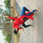 Lisha Chinnu Instagram - Just a jam with teacher @lishachinnu on pondy streets #naanpizhai Shot on iPhone by @ranjithkg #kaathuvaakularendukaadhal #anirudh #lisha #rahulnambiar #dance #iphone #romantic #streetdance #amateur #tamil #tamilsong #trending #reels #love #red #twinning #pondy #auroville #pondicherry