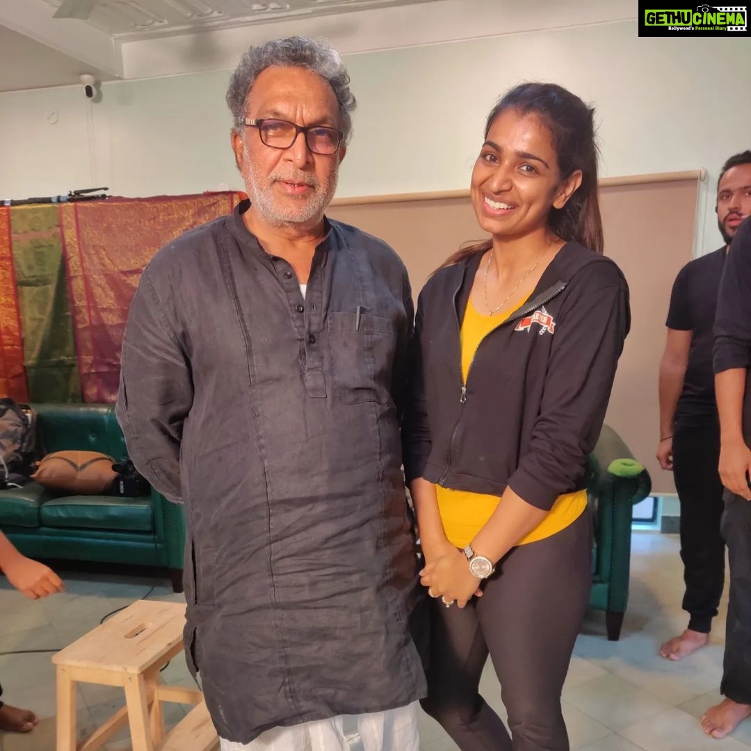 Lisha Chinnu Instagram - A day well went with the " Legends " over some intense conversation and thr experience about cinema 🎥 Acting direction nd more... #greatlearning #foracting #cinema #vijaysethupathi❤️ #nassarsir. Thank you @regin_roseactor and @chennaitheatre for tis session..