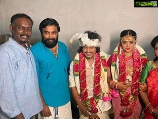 M. Sasikumar Instagram - #Pugazh #Bensiya Best wishes to both of you. It is lovely to see that you both found each other, fallen in love, and now you’re getting married 💐Congratulations on your new journey… @vijaytvpugazh #PugazhBensiya #marriage #HappyWedding 😍👍