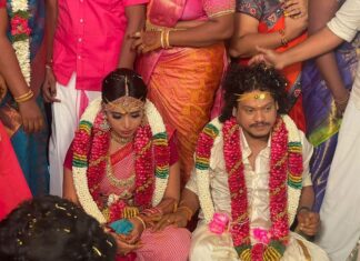 M. Sasikumar Instagram - #Pugazh #Bensiya Best wishes to both of you. It is lovely to see that you both found each other, fallen in love, and now you’re getting married 💐Congratulations on your new journey… @vijaytvpugazh #PugazhBensiya #marriage #HappyWedding 😍👍