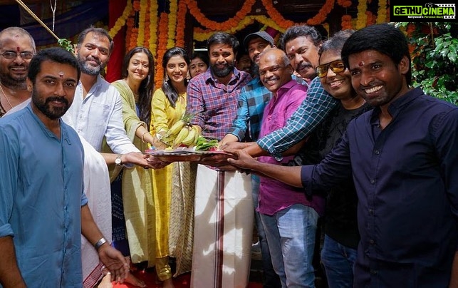 M. Sasikumar Instagram - Happy to share my first time association with Surya sir n 2D family for my friend Rasaravanan’s next direction 👍delighted to work with #jyothika mam n with talented actors n technicians