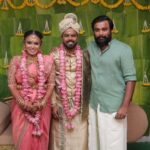 M. Sasikumar Instagram - Happy Marriage 🎉 Wish you a life time of Love and Happiness #sathya #gokila @njsatz 🎉