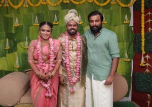 M. Sasikumar Instagram - Happy Marriage 🎉
Wish you a life time of Love and Happiness #sathya #gokila 
@njsatz 🎉