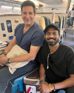 Ma Ka Pa Anand Instagram - Nice meeting this legend @wasimakramliveofficial