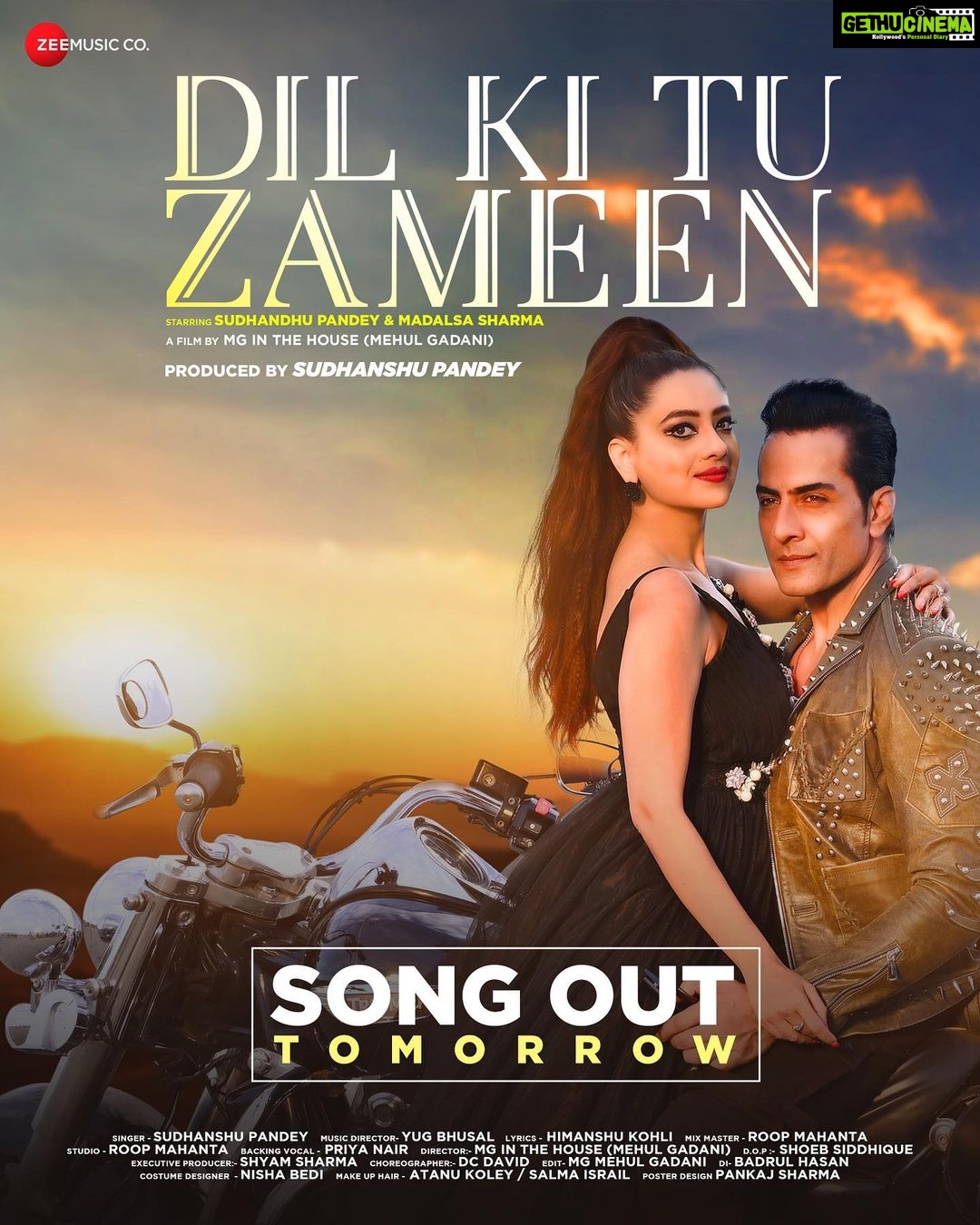 Madalsa Sharma Instagram - The First Look @sudanshu_pandey’s new song #DilKiTuZameen❤️ Featuring Us is Here😍 #Vanya has received so much love from all of you all these years and hence we thought of extending our love and come up with this special love song only for you.❤️ Hope you like our first look😍Tell me in the comments below and I will pin my 5 favourite comments🥰 PS song releases at 2pm tomorrow❤️ @sudanshu_pandey @zeemusiccompany @mginthehouse_official @nostrum_raj @nishabedii @yugbhusal @ani.koley12345 @salmasayyed47 @officialperry_makeup #SudhanshuPandey #MadalsaSharma #newsong #DilKiTuZameen ##vanya #vanyafamily #firstlook #songouttomorrow