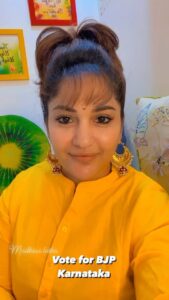 Madhavi Latha Instagram - I tried Speaking In kannada …. Vote for BJP karnataka #voteforbjp #karnatakabjp #electioninkarnataka #bjpkarnataka #kannadabjp