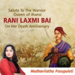 Madhavi Latha Instagram – స్వాతంత్య్ర సమరంలో ఒంటి చేత్తో శత్రువులని దునుమాడిన అపర చండిక ఝాన్సీ రాణి మణికర్ణిక వర్ధంతి నేడు. తన ధైర్య సాహసాలు భారత నారి జాతి యొక్క ఔన్నత్యానికి ప్రతీకలు. #jhansikiranilaxmibai