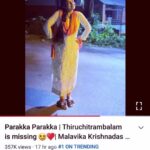 Malavika Krishnadas Instagram - Behind the scenes of Trending #1 ❤️❤️❤️ 🤣🤣🏃‍♀️🐶🐶 . Swipe Left 🫠 @nikhil_m60 😂😂 #trendingreels #trending1 #trendingtoday #parakkaparakka #dhanush #nithyamenon #thiruchitrambalam #tamil