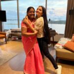 Malavika Krishnadas Instagram - That magical feeling when you fit into the ‘YAY’ aura Me with my pillars of life 😚 Nothing makes me more happier than spending my day with them✨💯 Grateful for these two🥹💕. Grand Hyatt Kochi Bolgatty