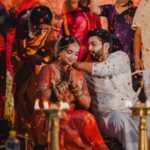 Malavika Krishnadas Instagram - Bound by a divine thread, blessed with a promise of forever. . . . 📸 @lightsoncreations Makeup : @__ektha_bridesofficial Styling: @sabarinathk_ Decor : @divaldi_wedding_planners Decor design : @red_dot_events 💌/ lightsoncreationz@gmail.com ☎/ +91 9995201281, +91 7012044633 . . . #weddingphotography #weddingphoto #celebritywedding #lakshmimenon #keralabrides #keralabridalmakeup #keralabridal #keralabrideandgroom #keralaweddingphotography #wedmegoodsouth #hindubride #aestheticbride #templewedding #influencerwedding #keralainfluencer #fyp #keralaweddingphotographer #hinduwedding #hinduweddingphotographer #trendingweddings #lightsoncreations #studioloc #teamloc