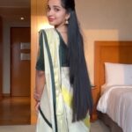 Malavika Krishnadas Instagram – The magic twirl transfigured me into the right attire🪄✨

.

.
#transition #traditional #indiangirls #keralasaree #dhavani #sareetransition #longhairstyles #longhairgoals Four Seasons Hotel Mumbai
