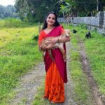 Malavika Krishnadas Instagram - Lucky enough be born in a countryside where lil blessings like these come along to lighten up your day. 🐐🦋🍃 . PC :@greeshma_rathish 🦋 . Goat : Chinnu 🐐