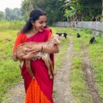 Malavika Krishnadas Instagram - Lucky enough be born in a countryside where lil blessings like these come along to lighten up your day. 🐐🦋🍃 . PC :@greeshma_rathish 🦋 . Goat : Chinnu 🐐