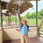 Malavika Krishnadas Instagram – 🦒🫶🏻
.
#safari #giraffelove #thailand