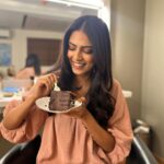Malavika Mohanan Instagram – My co-actor is trying to fatten me up 🐥 or maybe he just read my bio? But either way-so much cakeeee 🤤🤤💕 Hyderabad