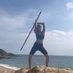 Malavika Mohanan Instagram - My favourite ‘Silambam’ move- ‘Thalaivaral’ 🦯 From my day 1 where I found even holding this stick heavy to now being able to fluidly do the movements of the martial art..so much we can achieve just by practising a discipline daily, no? Thank you @0763.shankarofficial for being so patient with me while I continue discovering this beautiful world ☺️