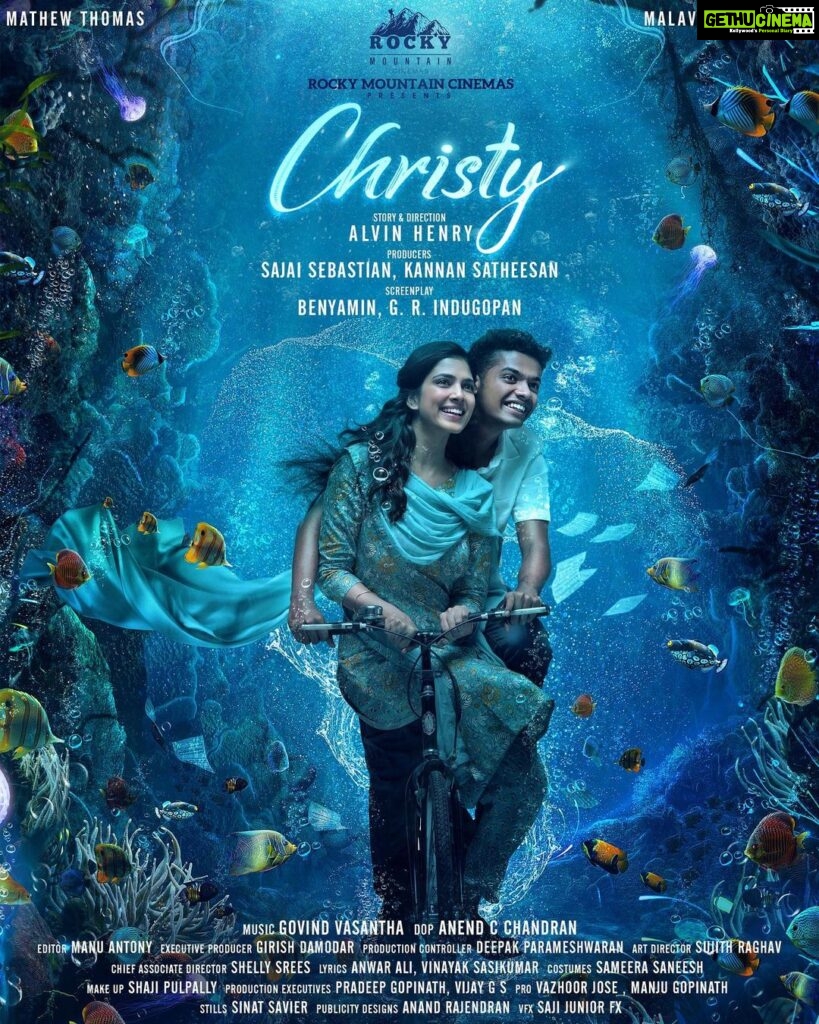 Malavika Mohanan Instagram - *A-very-close-to-the-heart announcement ♥️* Covid struck all of us and then lockdown happened and I only realised in retrospect how most of the films I had voraciously consumed during that period were malayalam movies. So when @alvin_henry_samuel approached me with his film which also had a team of insanely talented artists, I knew I be a part of it! Co-starring @mathewthomass Written by the incredible @benny.benyamin & G R Indugopan Shot by my fav 🐒 @anendcchandran Music by Govind Vasantha Produced by @kannansatheesan_ @sajai.sebastian @rockymountaincinemas Here’s the first look of our beloved film ‘Christy’ and we can’t wait to share more of it with all of you very very soon! See you at the movies! 🎥♥️