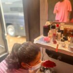 Malavika Mohanan Instagram - When you’re playing a character which needs 4-5 hours of makeup & costume time daily(sitting still for that long has been the biggest challenge, yes😅), most of the BTS photos on your camera roll tend to be these 🌝 #Thangalaan ♥️ Chennai, India