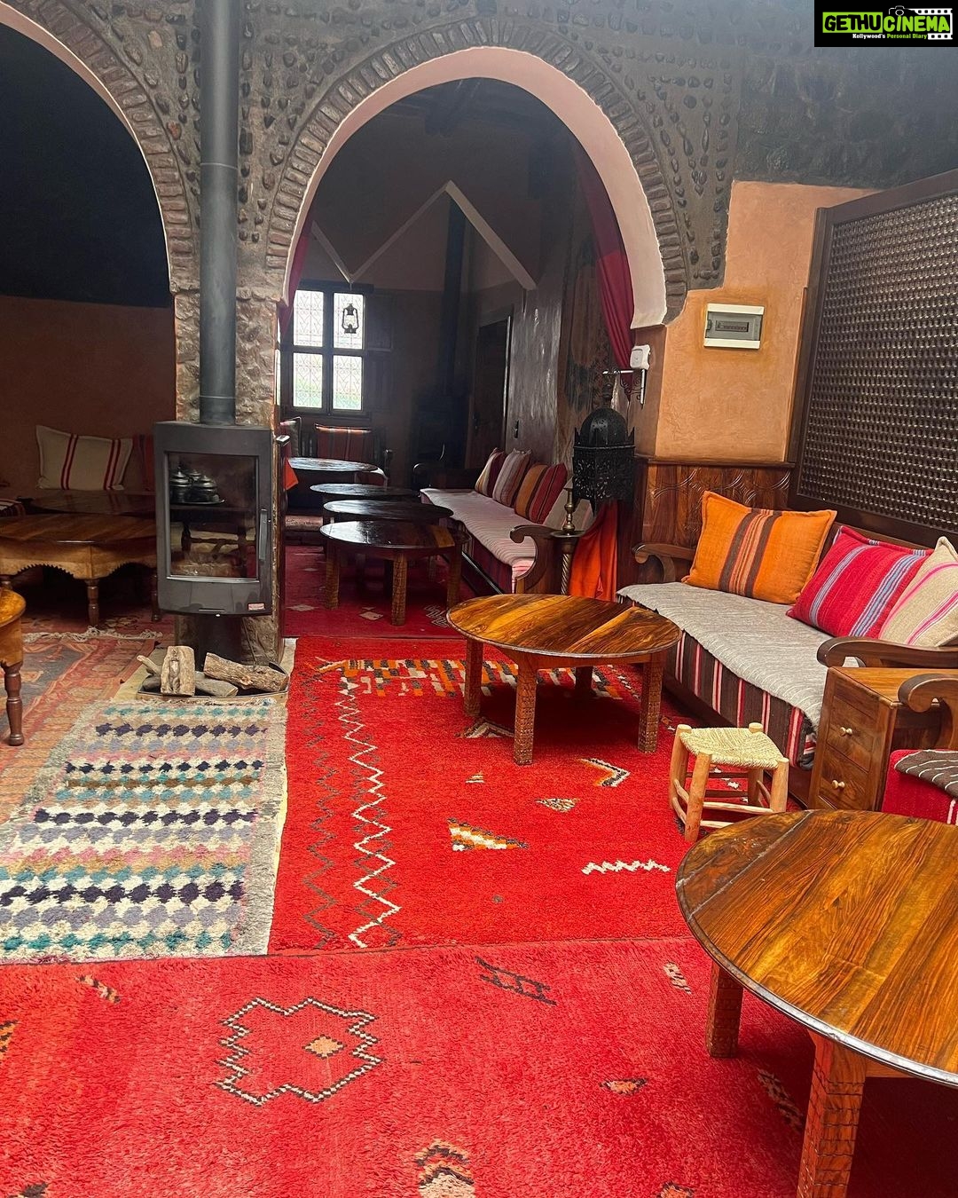 Malavika Mohanan Instagram - Highlights of yesterday- •A lovely hike at the foothills of the highest peak in North Africa 🏔 •Stopping for lunch at this stunningly scenic mountain retreat ‘Kasbah du Toubkal’ which is popularly regarded as one of the most beautiful retreats in the world 🍛 •So many pretty wild roses everywhere 🌹 •Picking fresh(and the sweetest) cherries from a cherry farm on our way down the hill and nomnom-ing to my heart’s content 🍒 It was a good day ♥️