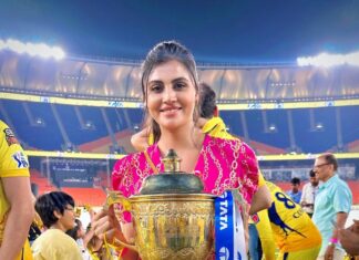 Malti Chahar Instagram - Pictures with this beauty 🏆 2023 and beautiful people 💛 Some cute memories from an unforgettable final match of IPL 2023! What a match! Damn those last two balls…and how we cried with joy after that last ball! All those teary eyes and big smiles ❤️ Our champions did it again and made us proud 💛 #csk #cskvsgt #yellove #ipl #ipl2023 #iplfinals #whistlepodu Narendra Modi Stadium - Ahmedabad