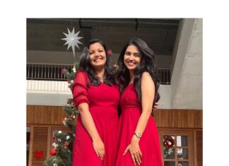 Mamitha Baiju Instagram - Happy holidays to us !!🎄🍷 ~till we meet again next year! #college