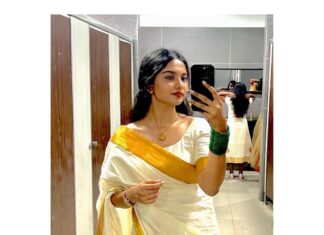 Mamitha Baiju Instagram - 🌼 . @edesignsbythasneem Sacred Heart College, Thevara