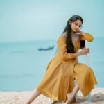 Mamitha Baiju Instagram - "The ocean stirs the heart, inspires the imagination and brings eternal joy to the soul." 🌊 In Frame: @mamitha_baiju Photography: @george_kutty_k.l Designing & Styling:@hema_pillai_ Hair & makeup: @anjali__makeup_artist Cinematography: @sixty7frames Camera associates: @pramod_s_sasi @josephfrancis__