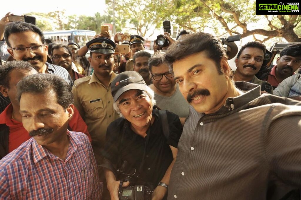 Mammootty Instagram - DSLR selfie with the world renowned Nick Ut ! #photowiththephotographer