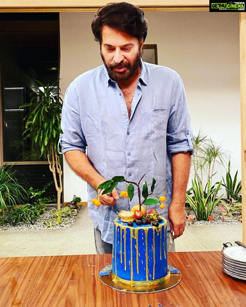 Mammootty Instagram - Wish I could share the cake with all of you as well !! 🎂🍰🍰