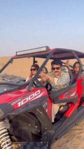 Mammootty Instagram - Desert Drive…
@realactress_sneha @aishu__ @nandan_meera 
#ChristopherMovie #Promotion #Dubai #Desertdrive #mammoottyonthemove